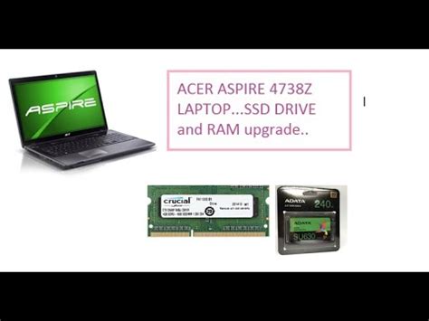 Acer Aspire 4738z Laptop I SSD DRIVE and RAM UPGRADE.